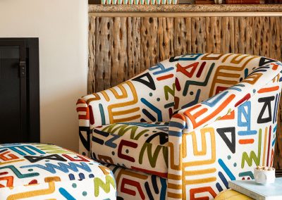 Fun Pattern Chair & Ottoman